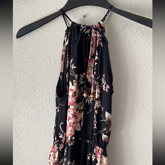 NEW Lulus Feel the Music Midnight Blue Floral Print Maxi Dress Size M - Picture 7 of 10